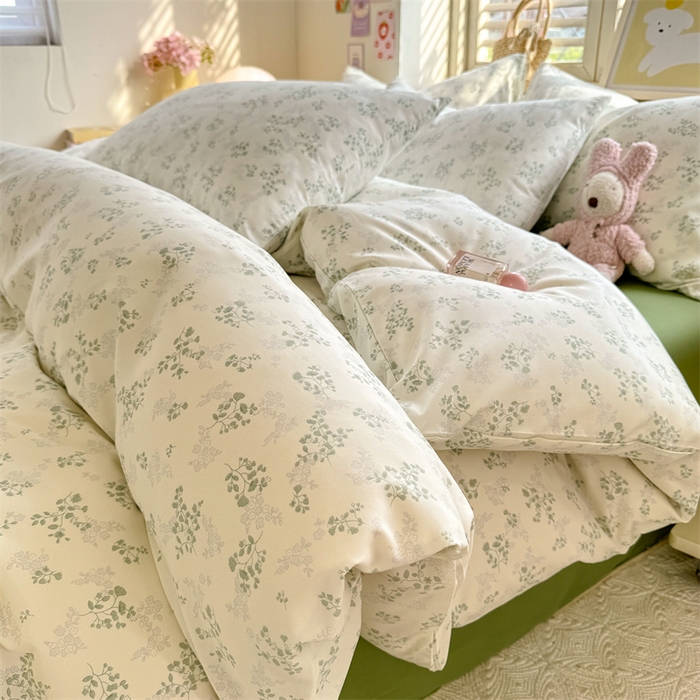 91家纺网 家纺一手货源 找家纺 多品家纺 2025春夏新款超柔云感水洗棉单被套 被套单件 翠微