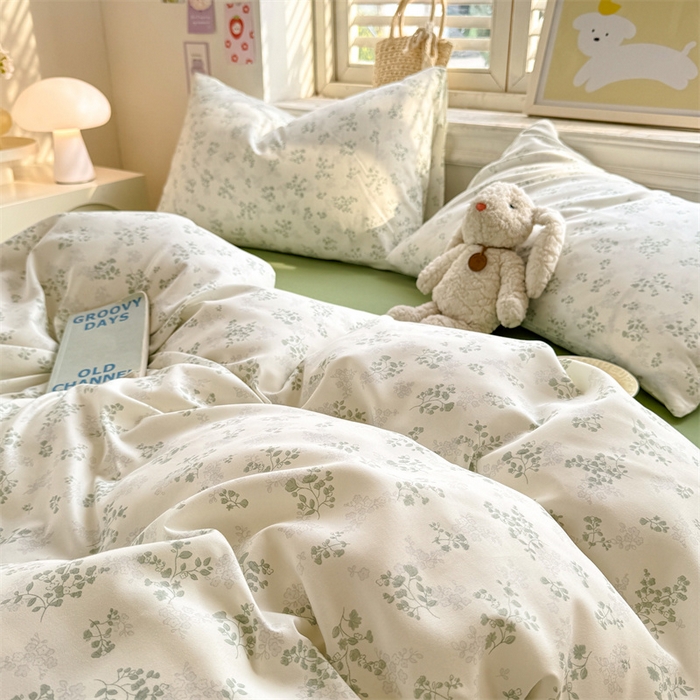 91家纺网 家纺一手货源 找家纺 多品家纺 2025春夏新款超柔云感水洗棉单被套 被套单件 翠微