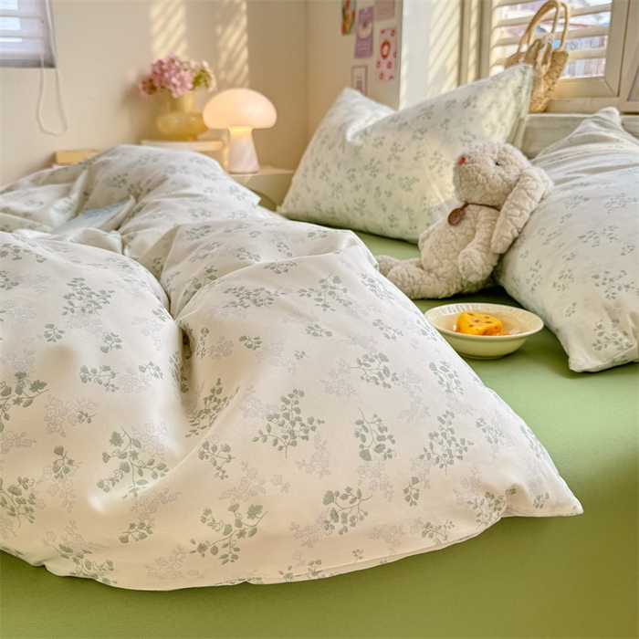 91家纺网 家纺一手货源 找家纺 多品家纺 2025春夏新款超柔云感水洗棉单被套 被套单件 翠微