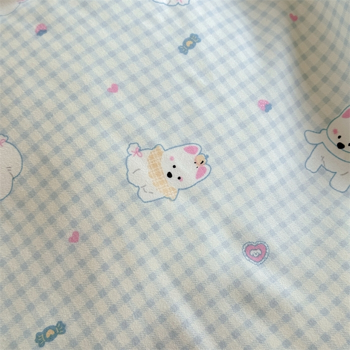 91家纺网 家纺一手货源 找家纺 多品家纺 2025春夏新款超柔云感水洗棉单被套 被套单件 可可狗