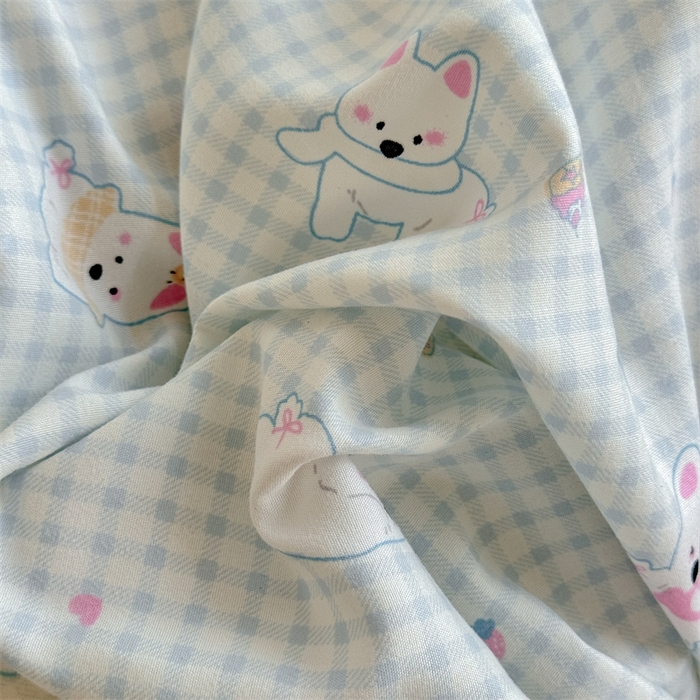 91家纺网 家纺一手货源 找家纺 多品家纺 2025春夏新款超柔云感水洗棉单被套 被套单件 可可狗