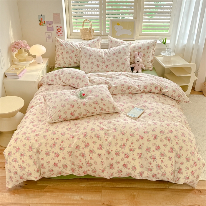 91家纺网 家纺一手货源 找家纺 多品家纺 2025春夏新款超柔云感水洗棉单被套 被套单件 漫芙