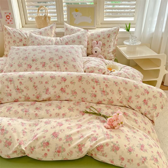 91家纺网 家纺一手货源 找家纺 多品家纺 2025春夏新款超柔云感水洗棉单被套 被套单件 漫芙