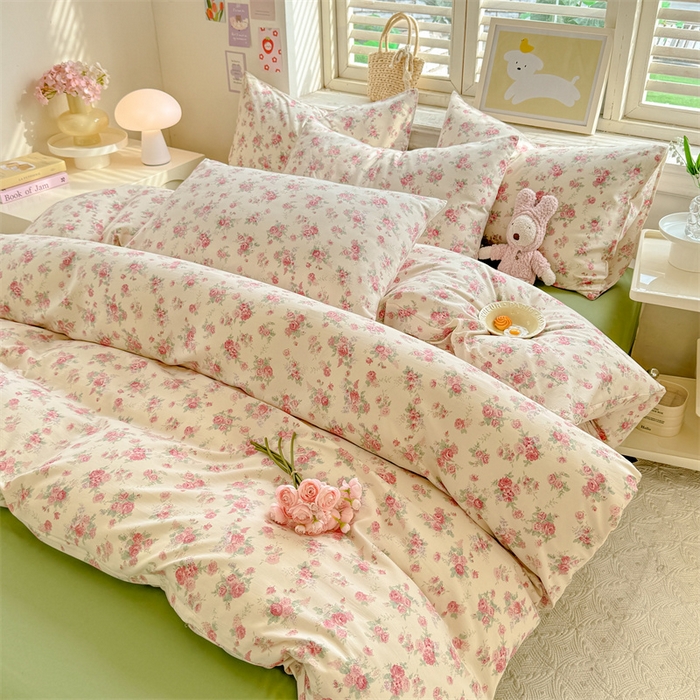 91家纺网 家纺一手货源 找家纺 多品家纺 2025春夏新款超柔云感水洗棉单被套 被套单件 漫芙