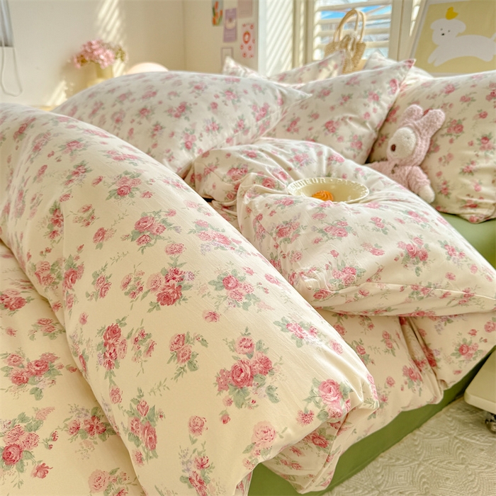 91家纺网 家纺一手货源 找家纺 多品家纺 2025春夏新款超柔云感水洗棉单被套 被套单件 漫芙