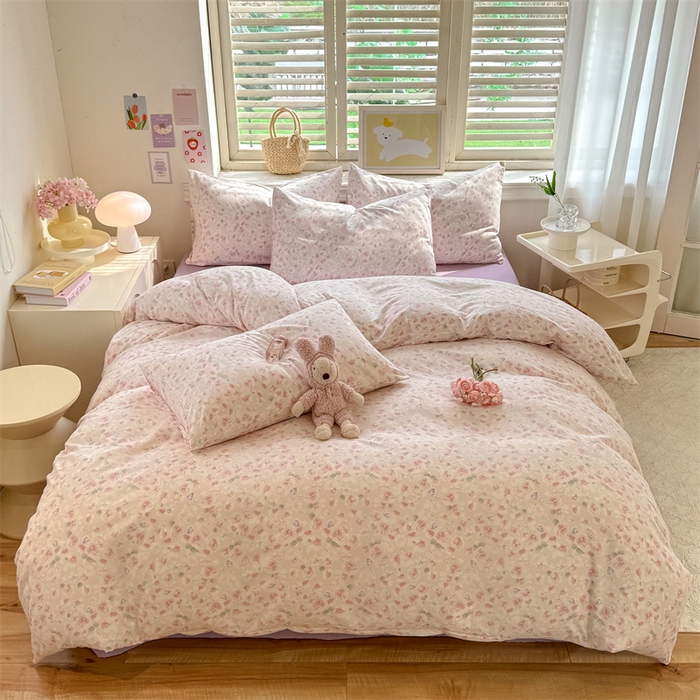 91家纺网 家纺一手货源 找家纺 多品家纺 2025春夏新款超柔云感水洗棉单被套 被套单件 香颂