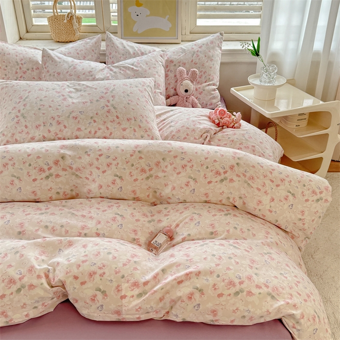 91家纺网 家纺一手货源 找家纺 多品家纺 2025春夏新款超柔云感水洗棉单被套 被套单件 香颂