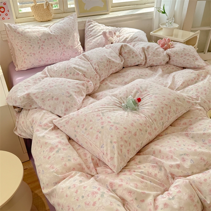 91家纺网 家纺一手货源 找家纺 多品家纺 2025春夏新款超柔云感水洗棉单被套 被套单件 香颂