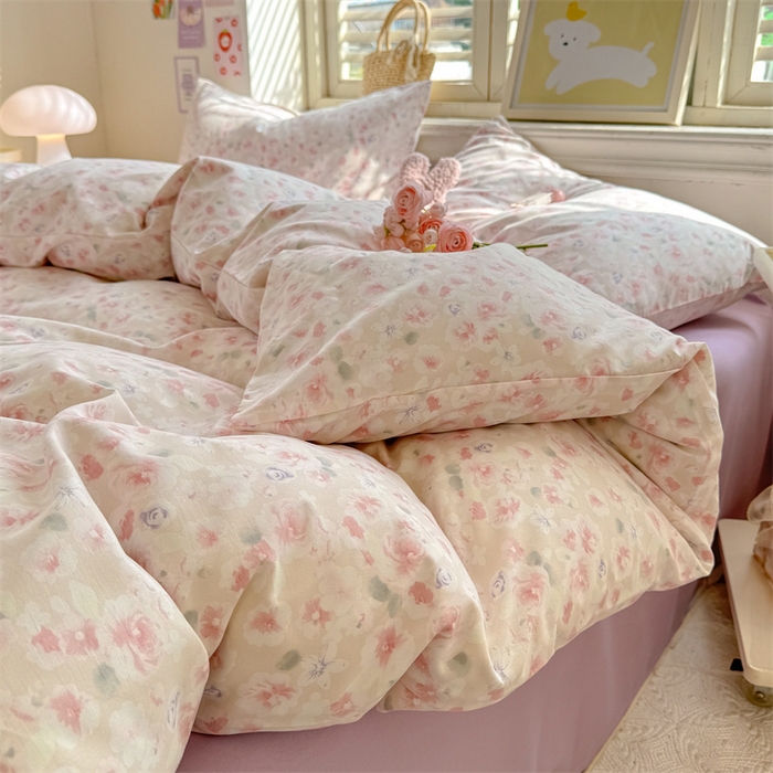 91家纺网 家纺一手货源 找家纺 多品家纺 2025春夏新款超柔云感水洗棉单被套 被套单件 香颂