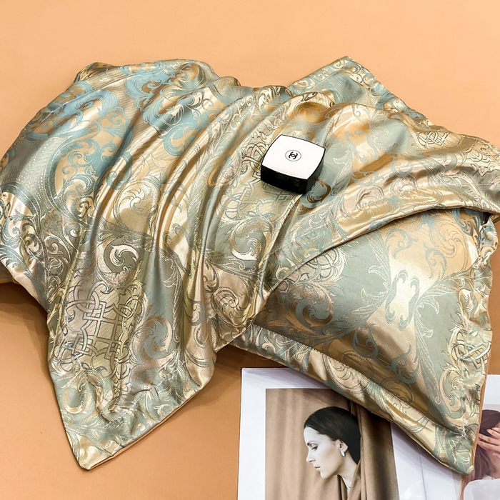 91家纺网 家纺一手货源 找家纺 莱欧纳家纺 2025新款轻奢欧式提花四件套 安德利亚-玫瑰金