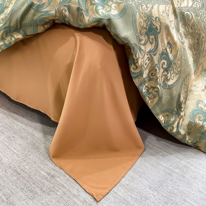 91家纺网 家纺一手货源 找家纺 莱欧纳家纺 2025新款轻奢欧式提花四件套 安德利亚-玫瑰金