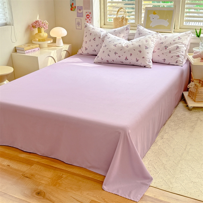 91家纺网 家纺一手货源 找家纺 多品家纺 2025春夏新款超柔云感水洗棉单被套 被套单件 紫葡萄