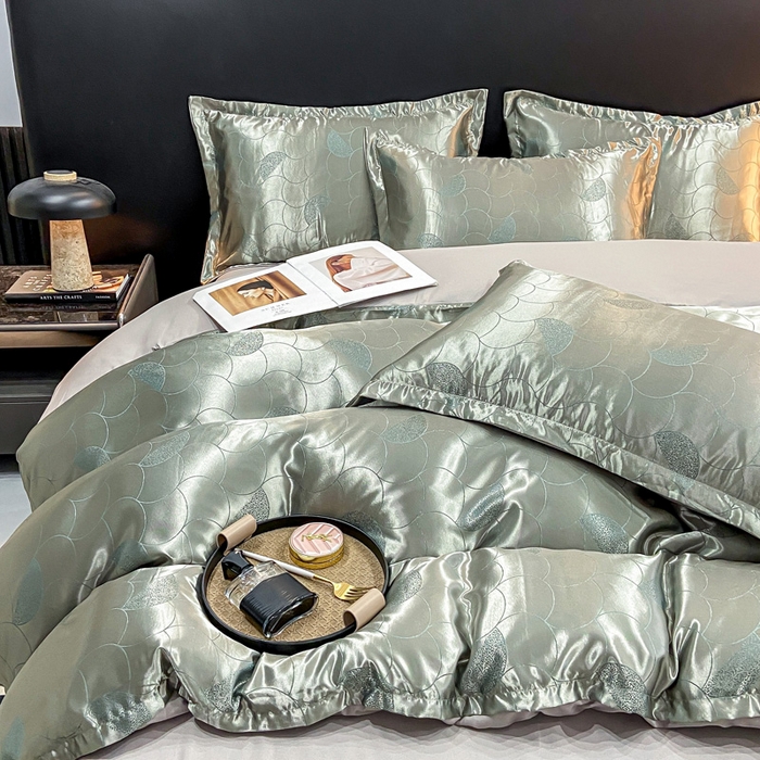 91家纺网 家纺一手货源 找家纺 莱欧纳家纺 2025新款轻奢欧式提花四件套 本初-灰