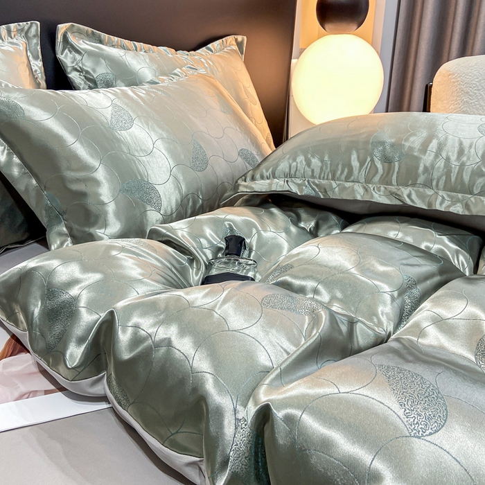 91家纺网 家纺一手货源 找家纺 莱欧纳家纺 2025新款轻奢欧式提花四件套 本初-灰