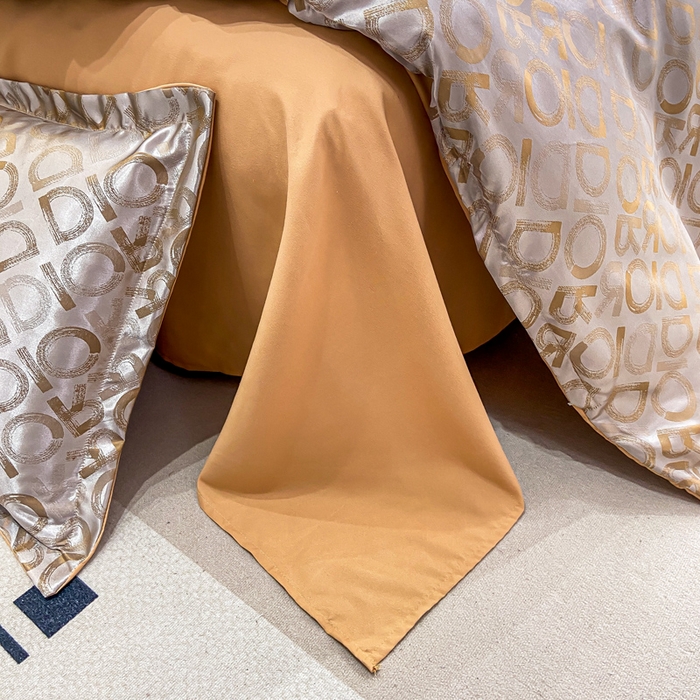 91家纺网 家纺一手货源 找家纺 莱欧纳家纺 2025新款轻奢欧式提花四件套 蒂法尼的清晨-咖