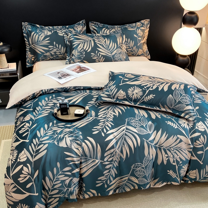 91家纺网 家纺一手货源 找家纺 莱欧纳家纺 2025新款轻奢欧式提花四件套 典雅时光