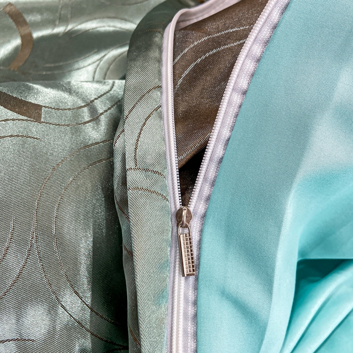 91家纺网 家纺一手货源 找家纺 莱欧纳家纺 2025新款轻奢欧式提花四件套 简言-绿