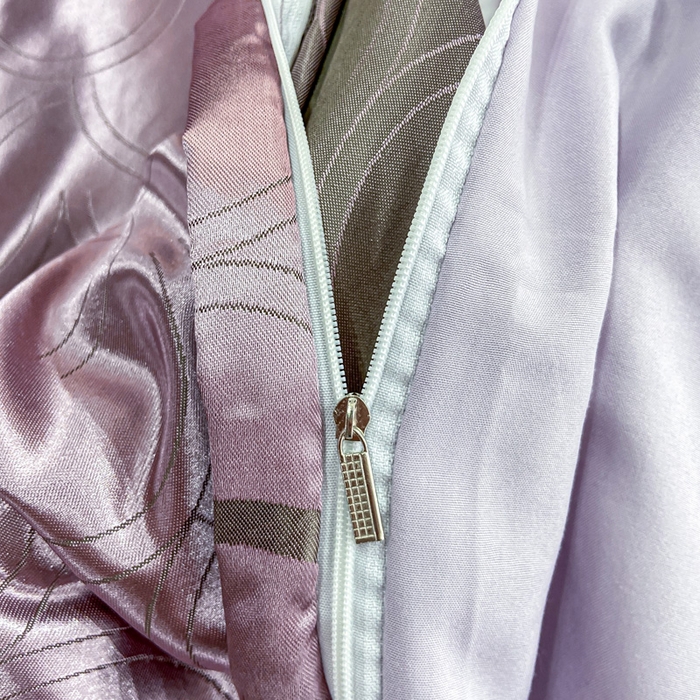 91家纺网 家纺一手货源 找家纺 莱欧纳家纺 2025新款轻奢欧式提花四件套 简言-紫