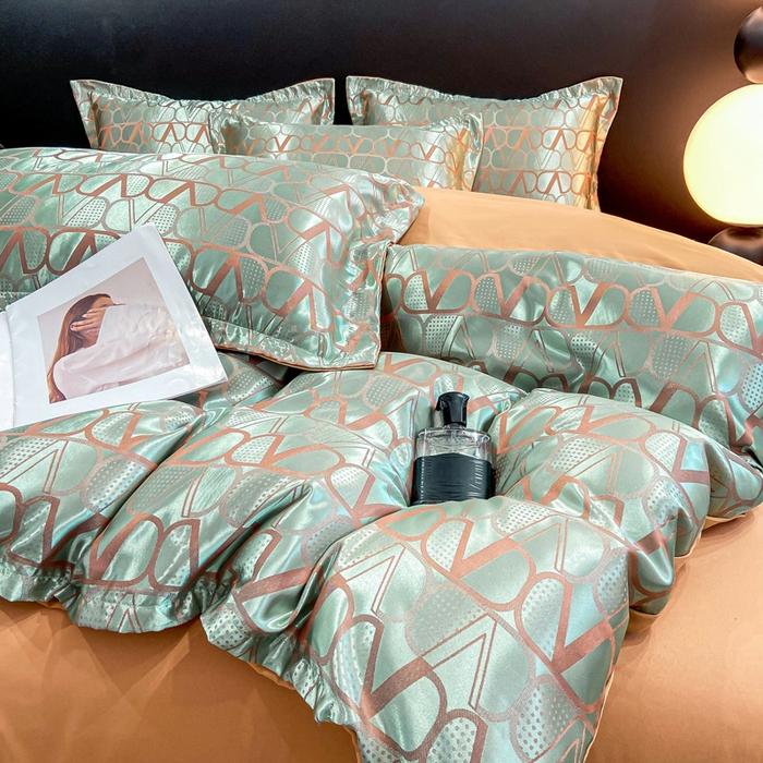 91家纺网 家纺一手货源 找家纺 莱欧纳家纺 2025新款轻奢欧式提花四件套 卡唯曼