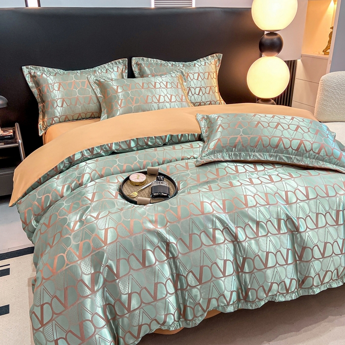 91家纺网 家纺一手货源 找家纺 莱欧纳家纺 2025新款轻奢欧式提花四件套 卡唯曼