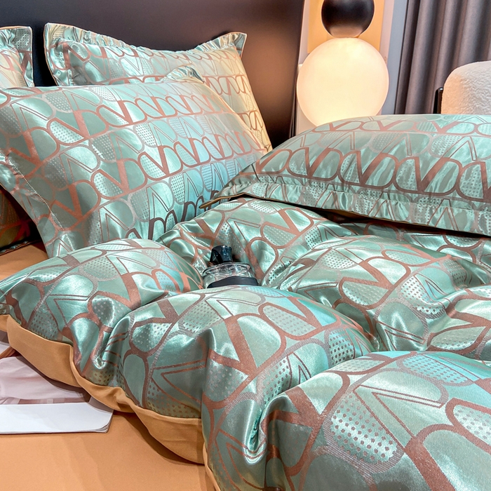 91家纺网 家纺一手货源 找家纺 莱欧纳家纺 2025新款轻奢欧式提花四件套 卡唯曼