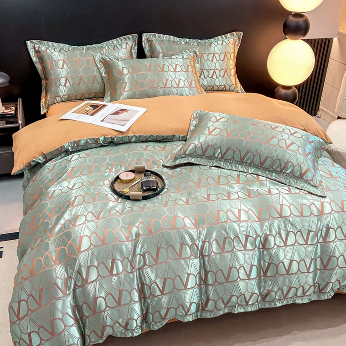 91家纺网 家纺一手货源 找家纺 莱欧纳家纺 2025新款轻奢欧式提花四件套 卡唯曼