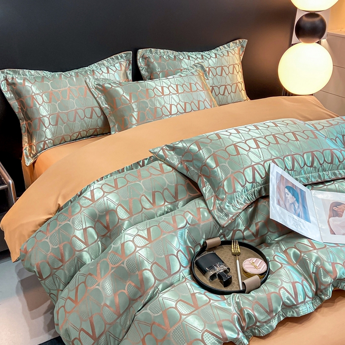 91家纺网 家纺一手货源 找家纺 莱欧纳家纺 2025新款轻奢欧式提花四件套 卡唯曼