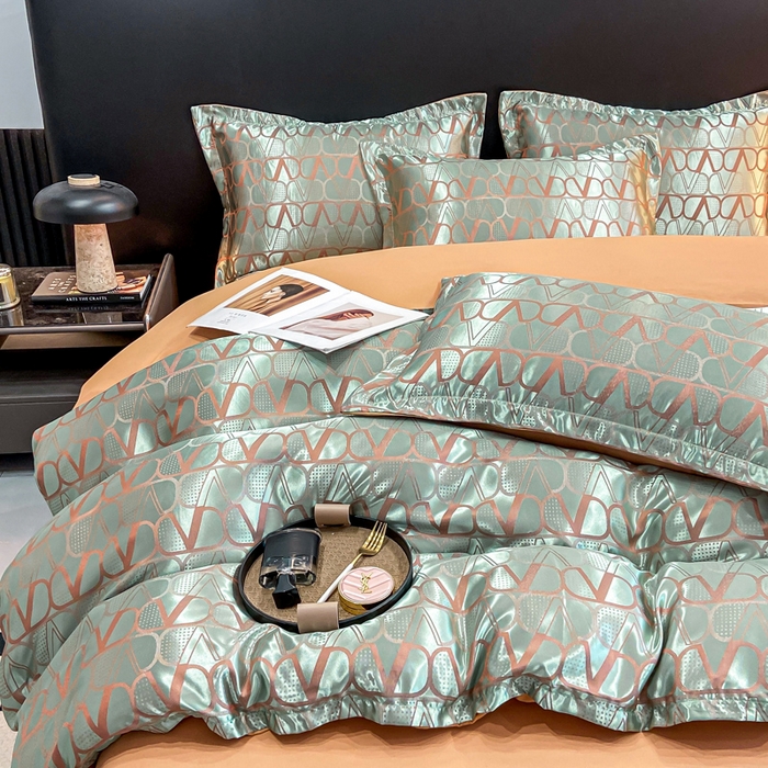 91家纺网 家纺一手货源 找家纺 莱欧纳家纺 2025新款轻奢欧式提花四件套 卡唯曼