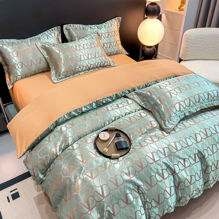 91家纺网 家纺一手货源 找家纺 莱欧纳家纺 2025新款轻奢欧式提花四件套 卡唯曼