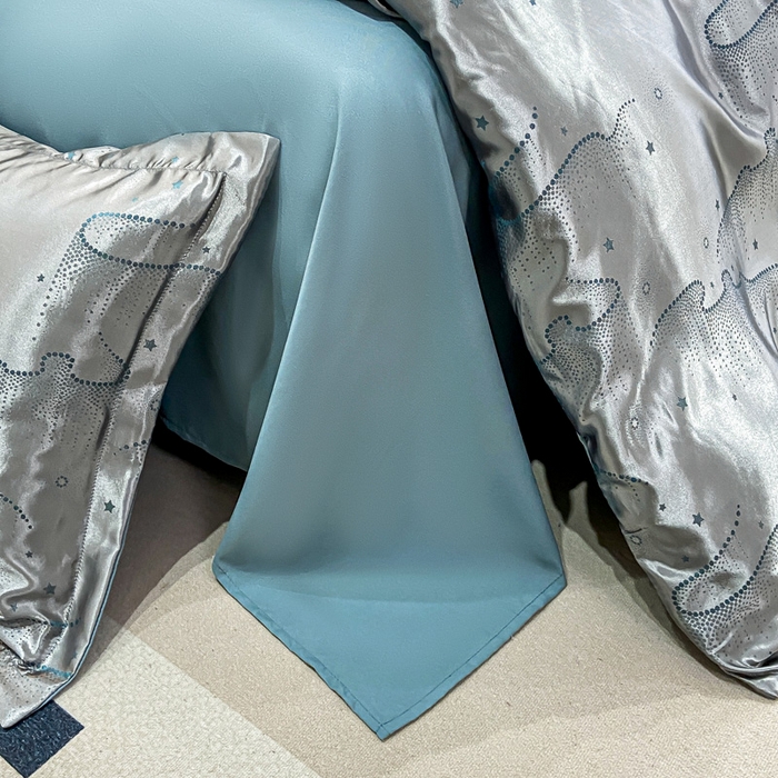 91家纺网 家纺一手货源 找家纺 莱欧纳家纺 2025新款轻奢欧式提花四件套 唯美-灰