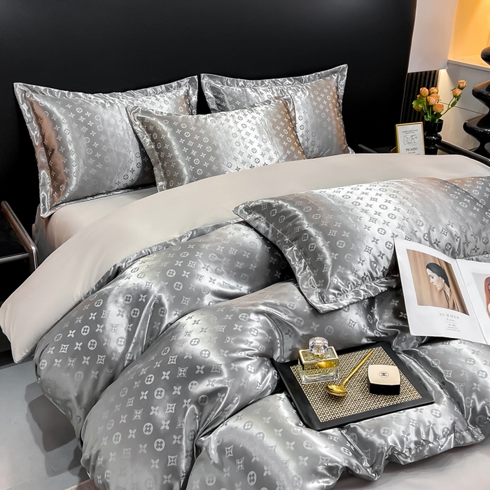 91家纺网 家纺一手货源 找家纺 莱欧纳家纺 2025新款轻奢欧式提花四件套 西雅图-经典灰