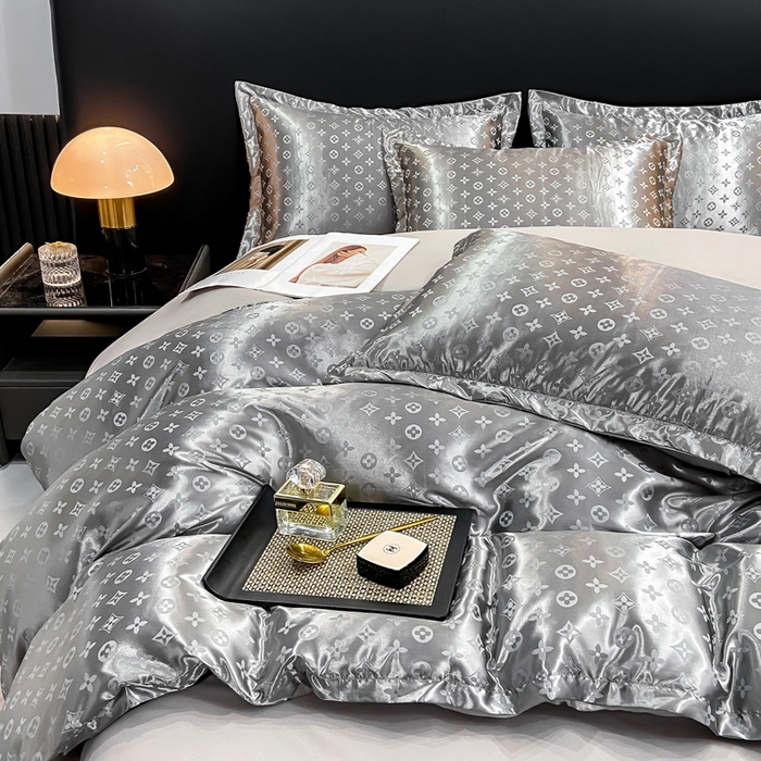 91家纺网 家纺一手货源 找家纺 莱欧纳家纺 2025新款轻奢欧式提花四件套 西雅图-经典灰