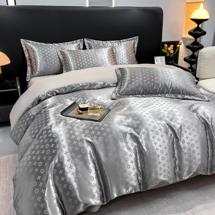 91家纺网 家纺一手货源 找家纺 莱欧纳家纺 2025新款轻奢欧式提花四件套 西雅图-经典灰