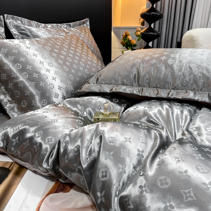 91家纺网 家纺一手货源 找家纺 莱欧纳家纺 2025新款轻奢欧式提花四件套 西雅图-经典灰