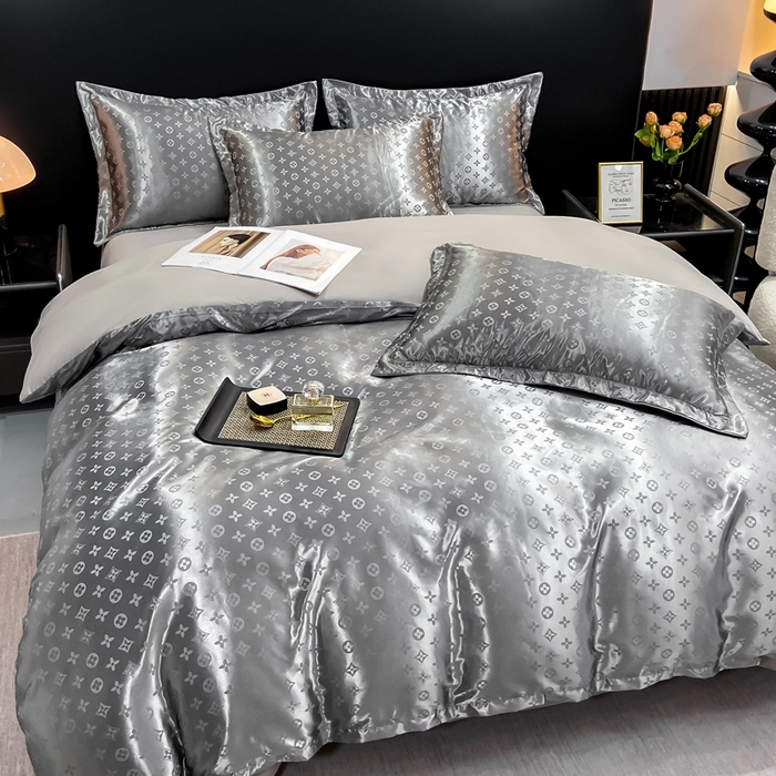 91家纺网 家纺一手货源 找家纺 莱欧纳家纺 2025新款轻奢欧式提花四件套 西雅图-经典灰