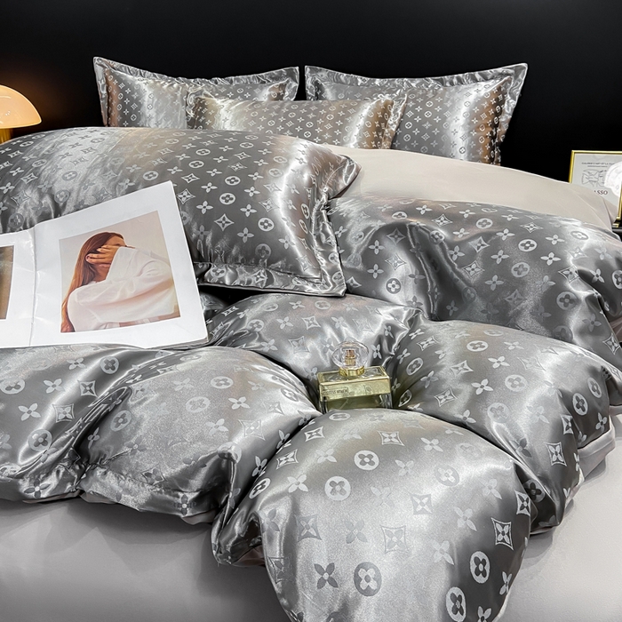 91家纺网 家纺一手货源 找家纺 莱欧纳家纺 2025新款轻奢欧式提花四件套 西雅图-经典灰