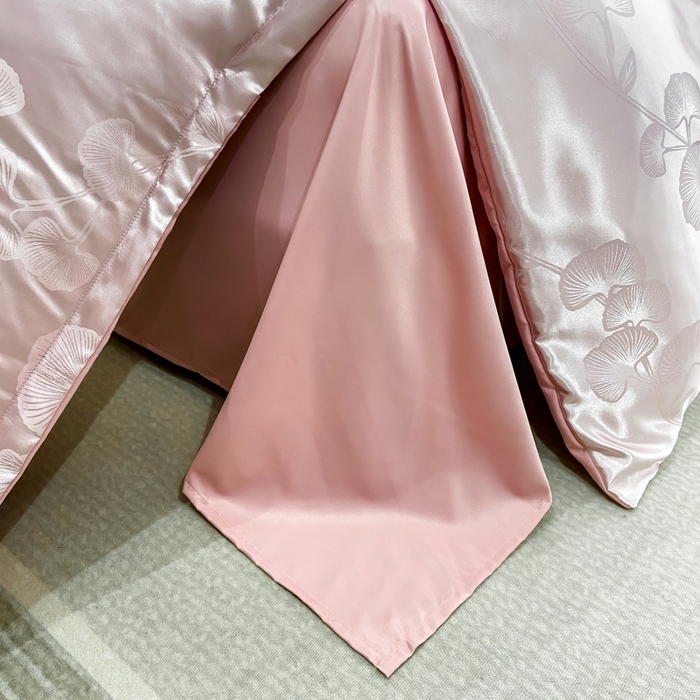 91家纺网 家纺一手货源 找家纺 莱欧纳家纺 2025新款轻奢欧式提花四件套 一叶知秋