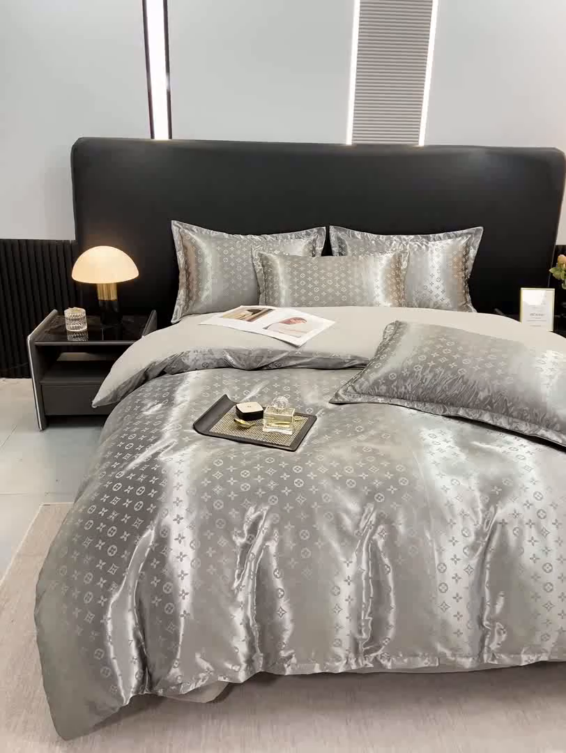 91家纺网 家纺一手货源 找家纺 莱欧纳家纺 2025新款轻奢欧式提花四件套 西雅图-经典灰