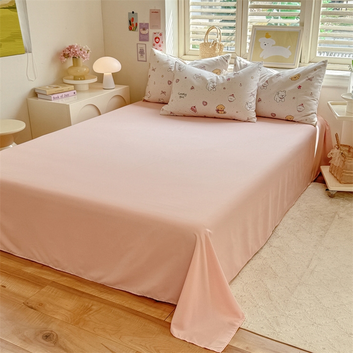 91家纺网 家纺一手货源 找家纺 多品家纺 2025春夏新款超柔云感水洗棉四件套 蛋糕狗