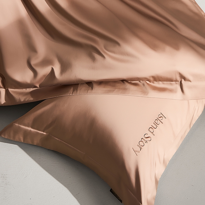 91家纺网 家纺一手货源 找家纺 轩和家居 2025新款LF80支超细旦天丝棉四件套 檀木棕