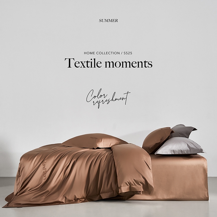 91家纺网 家纺一手货源 找家纺 轩和家居 2025新款LF80支超细旦天丝棉四件套 檀木棕