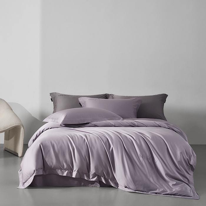 91家纺网 家纺一手货源 找家纺 轩和家居 2025新款LF80支超细旦天丝棉四件套 暮珀紫