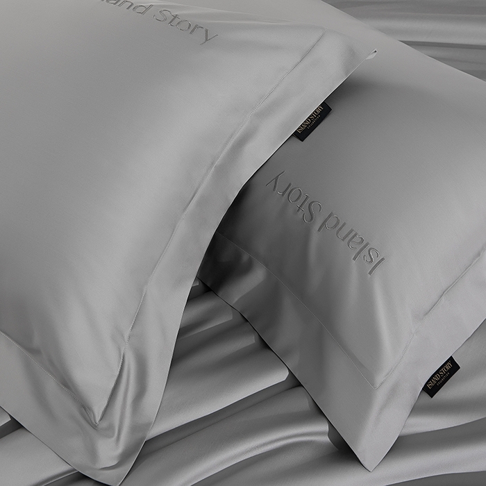 91家纺网 家纺一手货源 找家纺 轩和家居 2025新款LF80支超细旦天丝棉四件套 雾锻银