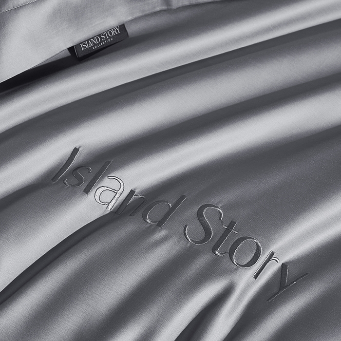 91家纺网 家纺一手货源 找家纺 轩和家居 2025新款LF80支超细旦天丝棉四件套 夜泊灰