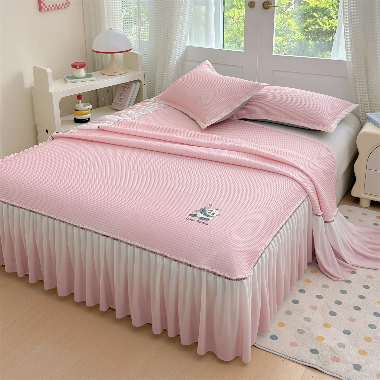 （总）宜派家纺 2025新款高分子凉感丝床裙凉席三件套系列