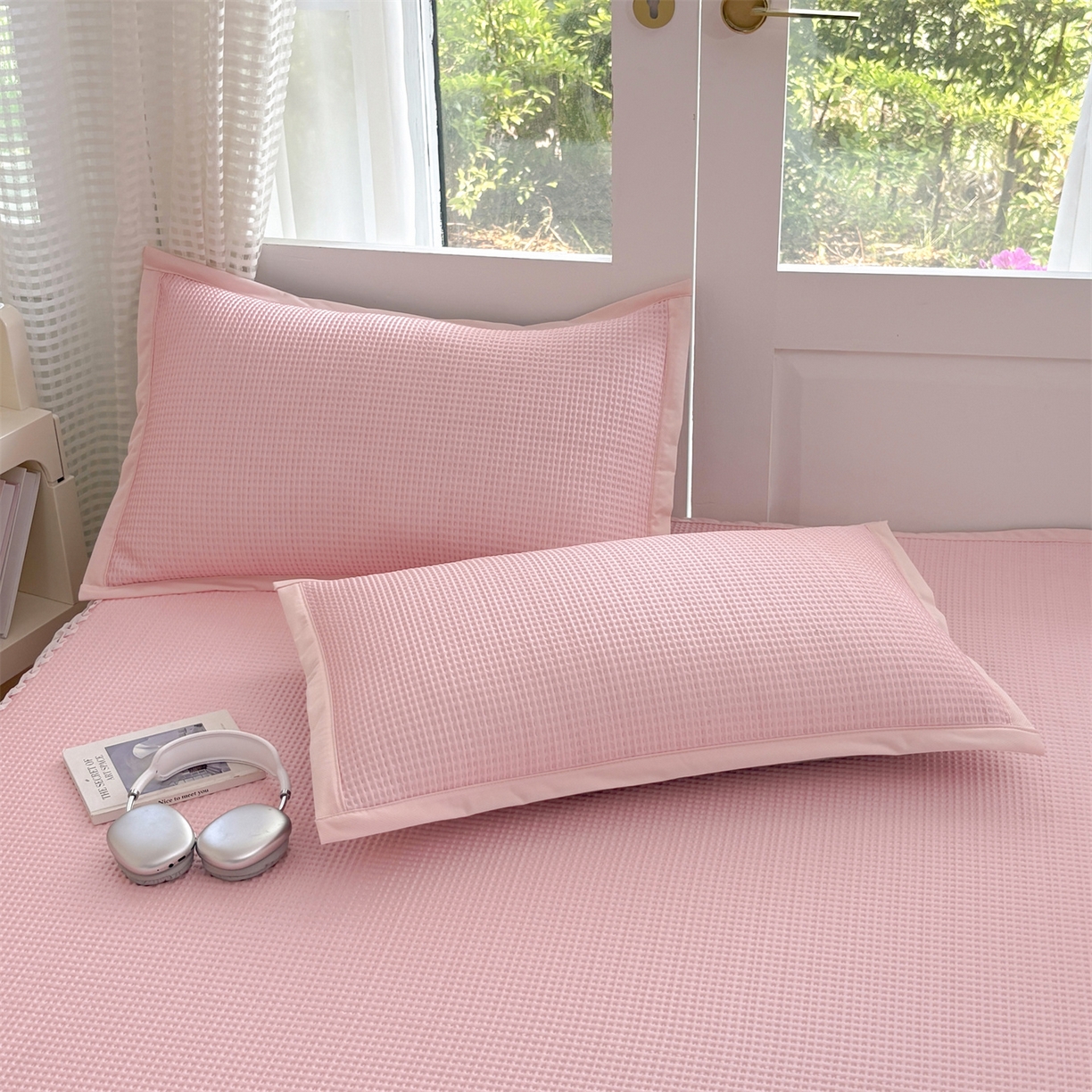 91家纺网 家纺一手货源 找家纺 （总）宜派家纺 2025新款高分子凉感丝床裙凉席三件套系列