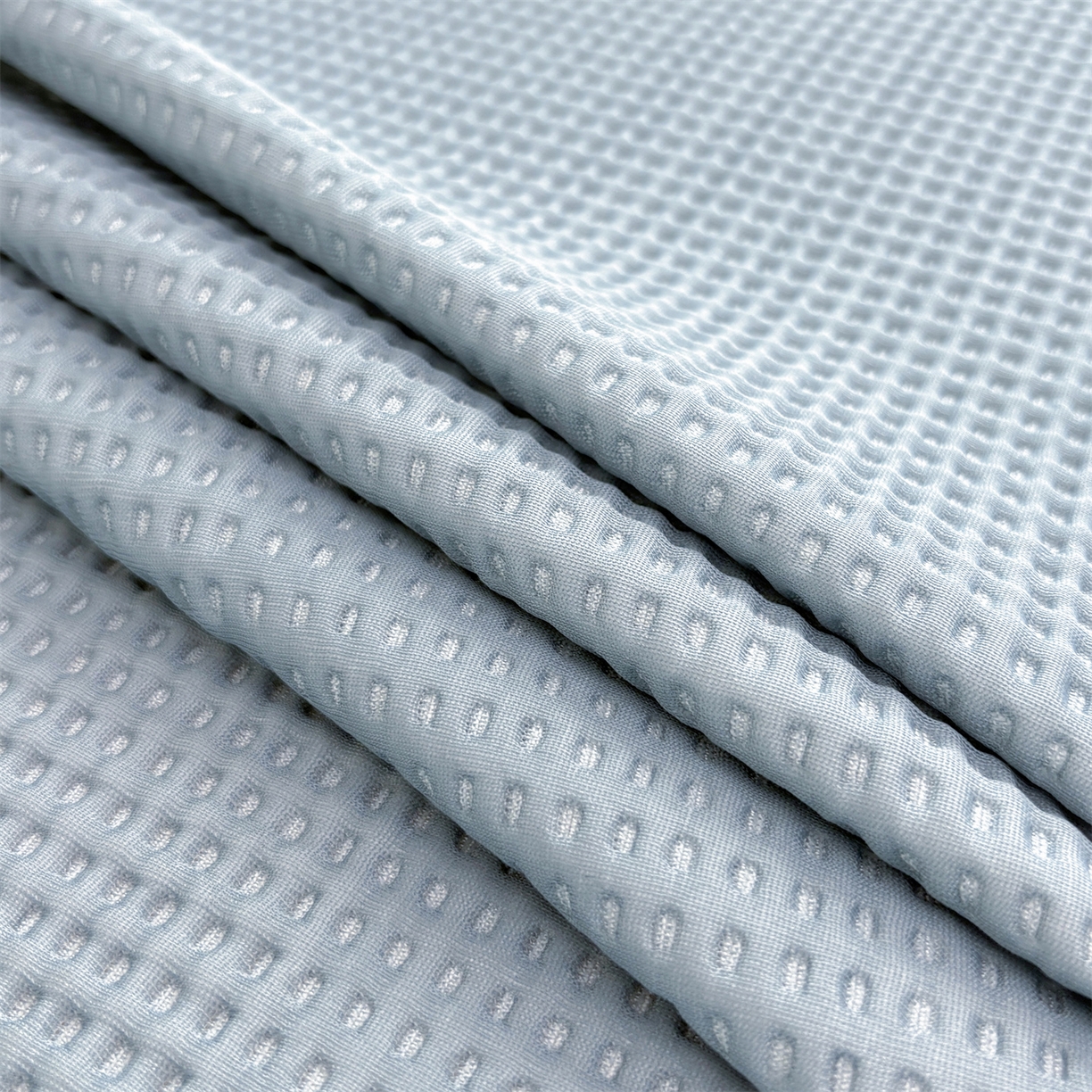 91家纺网 家纺一手货源 找家纺 宜派家纺 2025新款高分子凉感丝床裙凉席三件套系列 可爱熊-蓝 床裙款