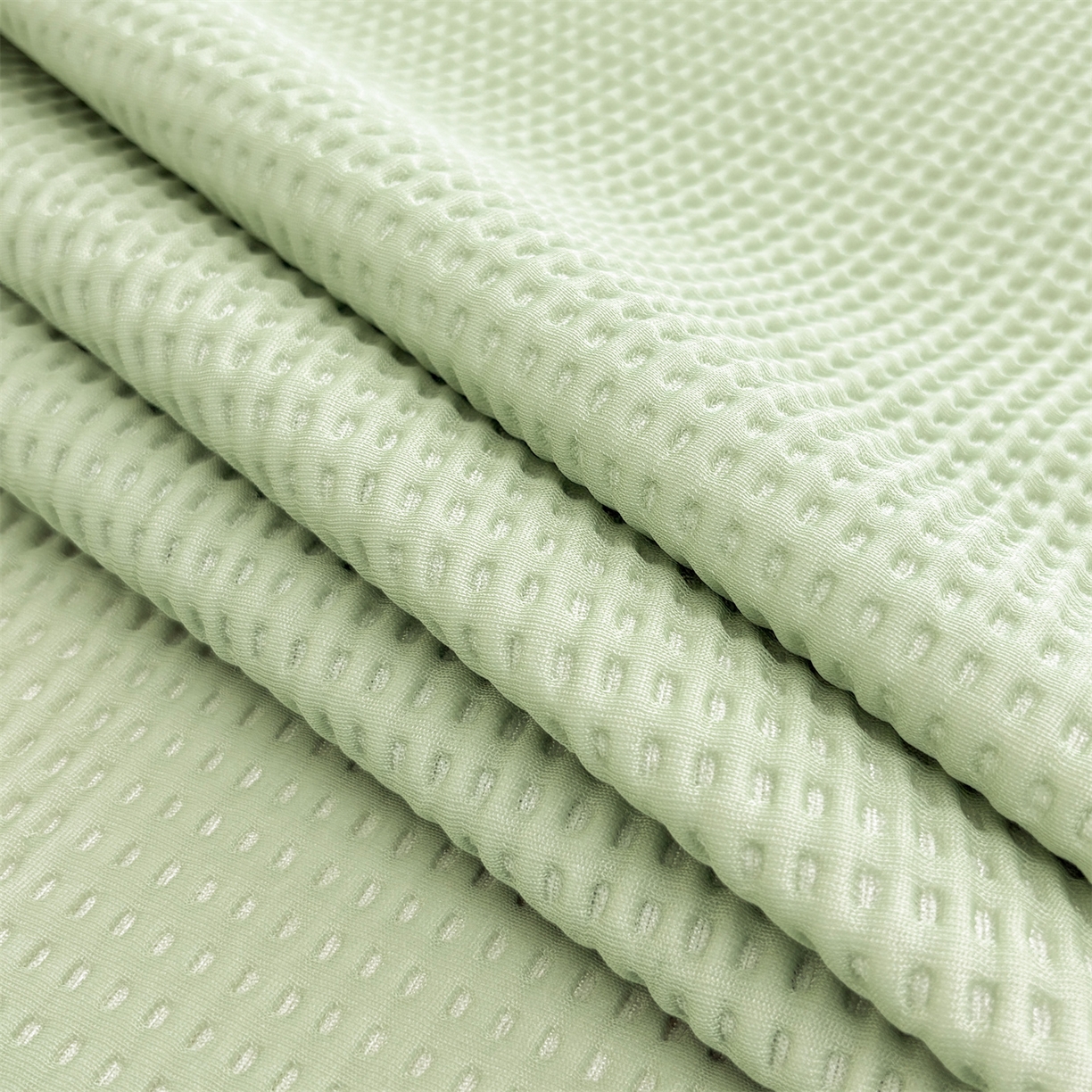 91家纺网 家纺一手货源 找家纺 宜派家纺 2025新款高分子凉感丝床裙凉席三件套系列 可爱熊-绿 床裙款