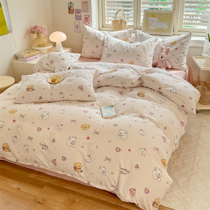 91家纺网 家纺一手货源 找家纺 （总）多品家纺 2025春夏新款超柔云感水洗棉四件套