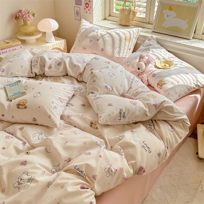 91家纺网 家纺一手货源 找家纺 （总）多品家纺 2025春夏新款超柔云感水洗棉四件套